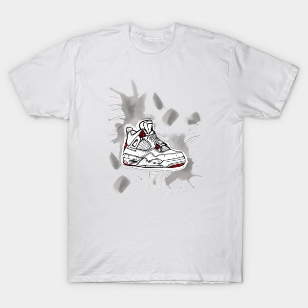 AJ IV - Sketch ! Grey Clouds ! HOT WEAR !!! T-Shirt by Buff Geeks Art